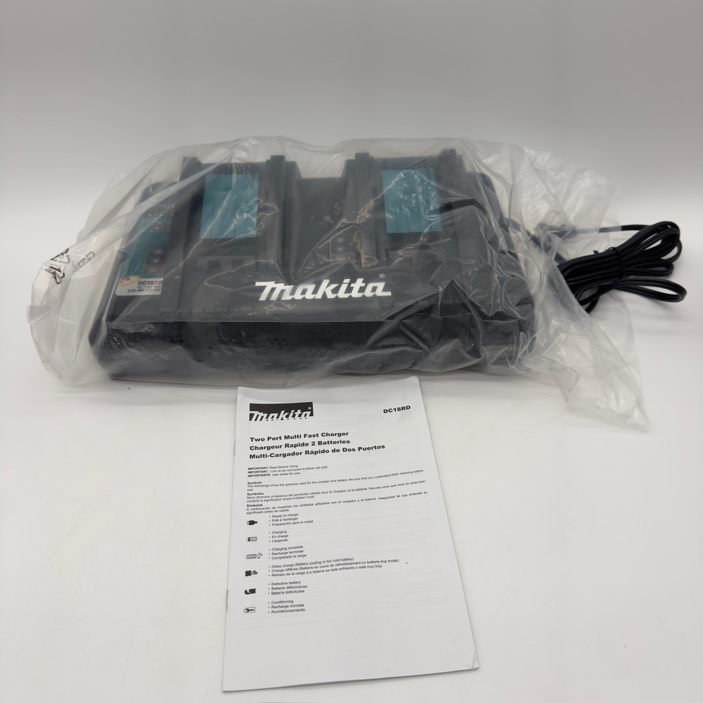 Makita DC18RD Dual Port Rapid Battery Charger 18V LXT Li-Ion USB NEW - Picture 5 of 9